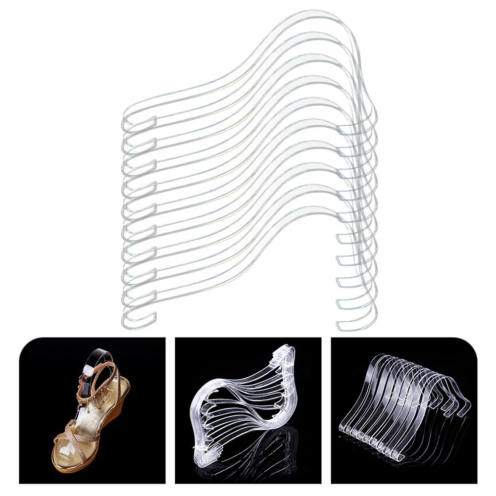 10pcs Transparent Acrylic Shoe Display Rack Stands Risers Sandal Support Holders Portable Stretchers Shoe Store Exhibit 4