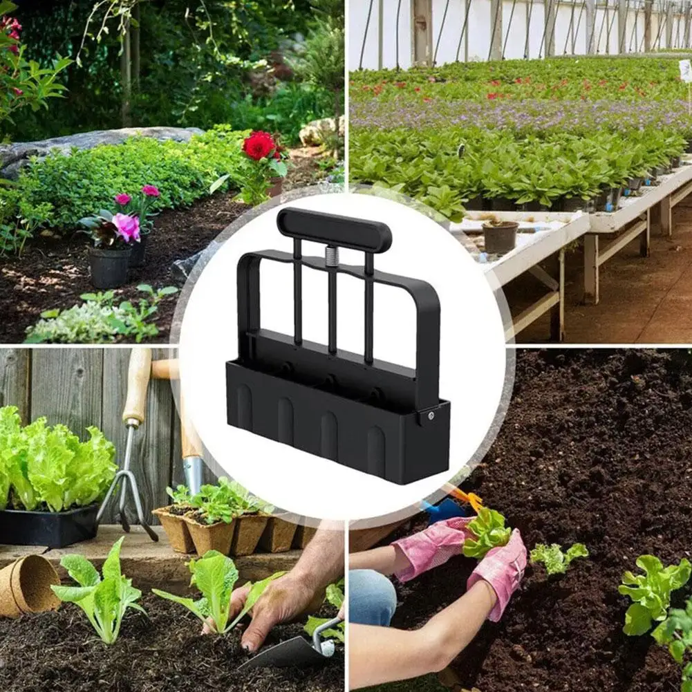 Handheld Seedling Soil Blocker Soil Block Maker Outdoor Garden Manual Block Making Machine Prep Seedling Production