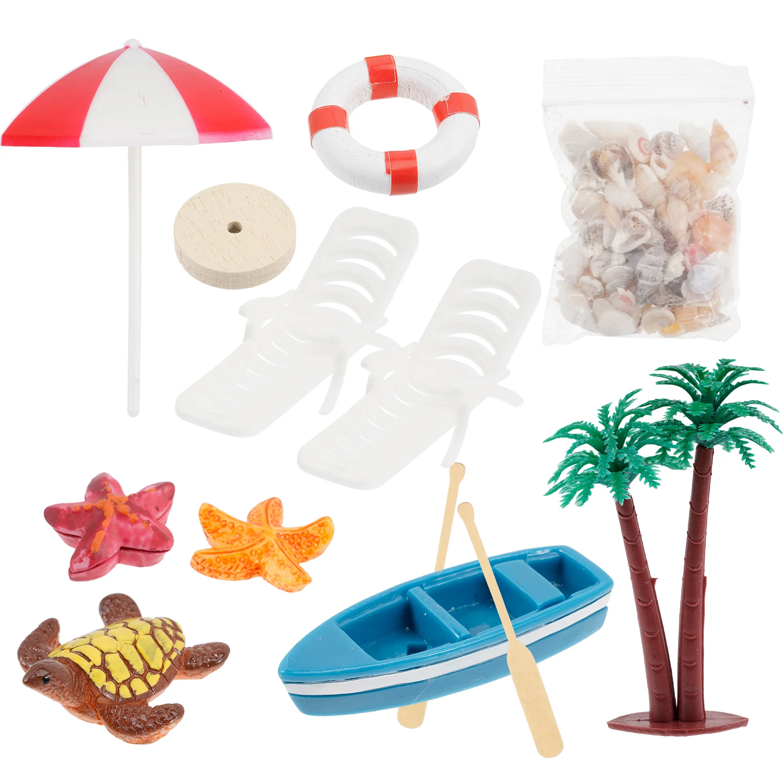 

Toy House Beach Mini Decoration Micro Style Accessories Suite Scene Layout Props Miniature Summer Child