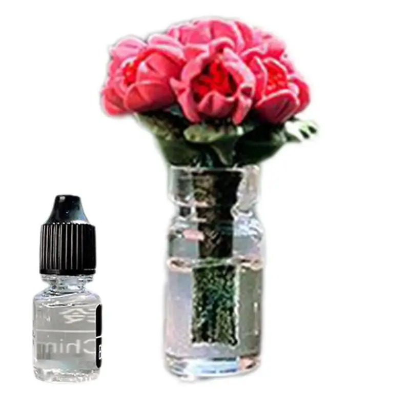 

Rose Car Dashboard Accessories Mini Clay Rose Diffuser Car Rose Air Freshener Exquisite Mini Rose Car Decor Center Console