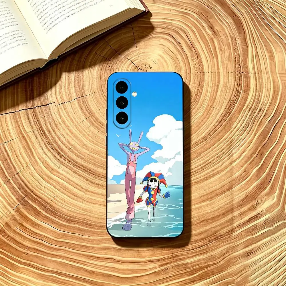 Sleek Black Soft Phone Case - Amazing D-Digital Circus Edition