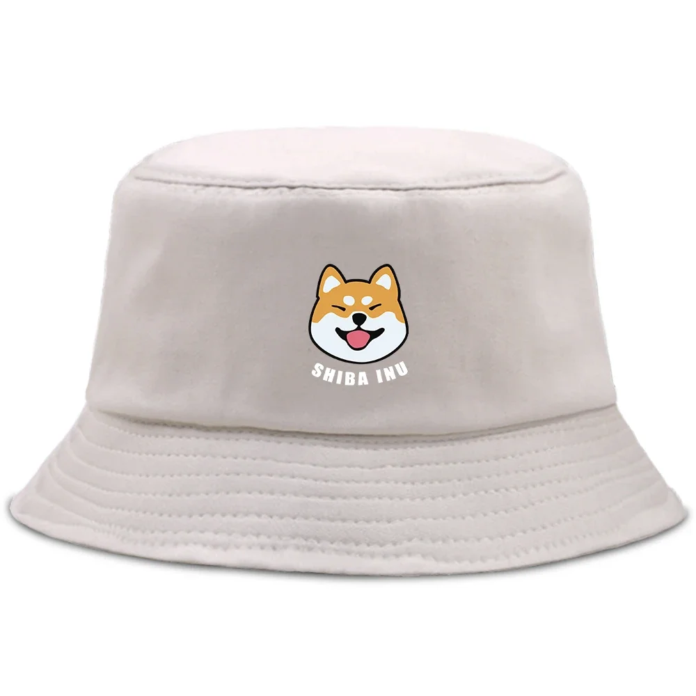 

Cute Shiba Inu Letter Panama Hats Women And Men Fashion Beach Cap Sunscreen Hip Hop Fisherman's Caps Outdoor Unisex Bucket Hat