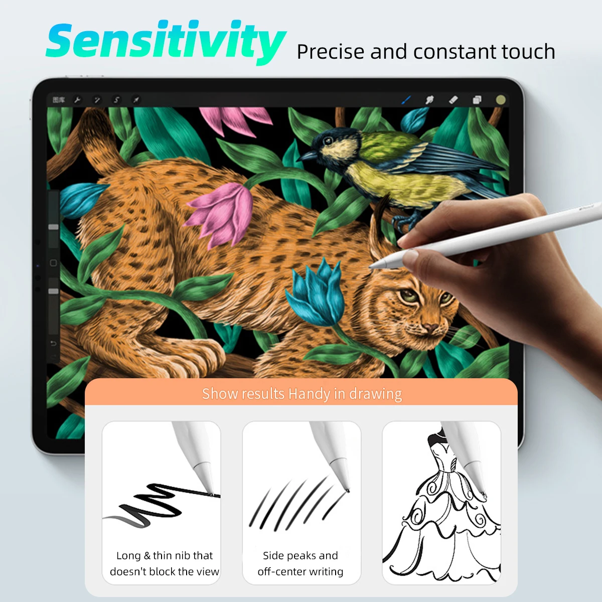 Universal White Transparent Pencil Tip Replacement for Stylus Touch Screen Pen