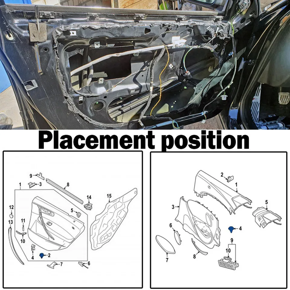 Clip Per Pannelli Interni Auto BMW – 50/100 Pezzi In Plastica Robusta, Compatibili Con E30-E93, X1, X3, X4, Z3, Z4, E90, F30 E Altri Modelli