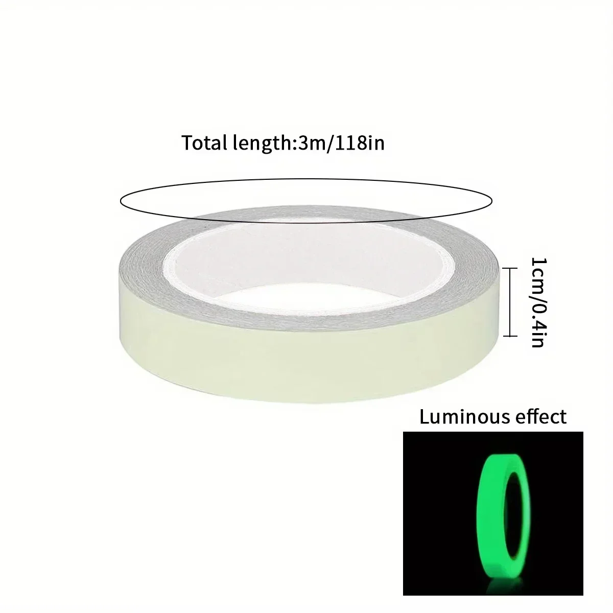 Fluorescent tape 1 Roll1CM*3M Luminous Tape Stair Fire Warning Stickers Stage Green Fluorescent Anti-collision Warning Sticker Luminescent Tape