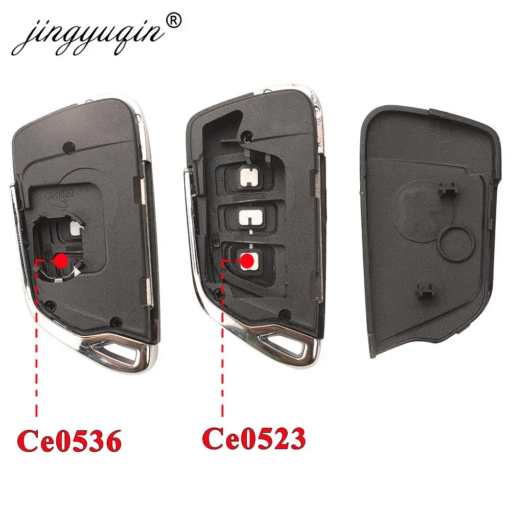 jingyuqin remote modified car filp key shell for Citroen С2 C4 С3 С5 C6 DS4 DS3 DS5 Berlingo Picasso C-Elysee Dispatch HU83/VA2