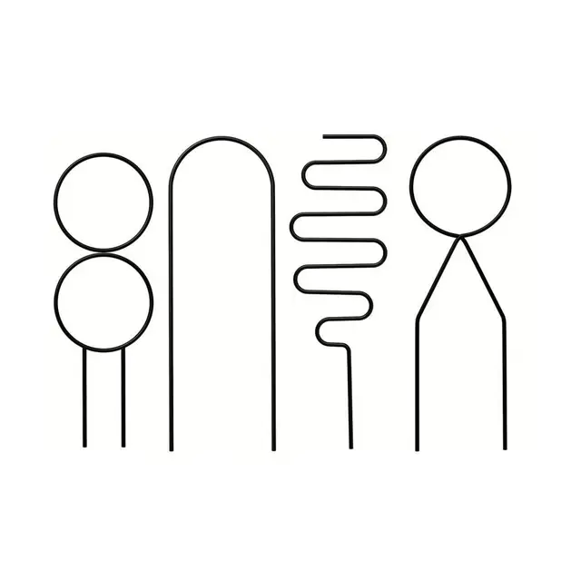 4 db Hasznos Növénymászó Rácsos Korrózió-Rezisztens Jó Támogatás Könnyű Dekoratív Cserepes Növények Mászó Tartó