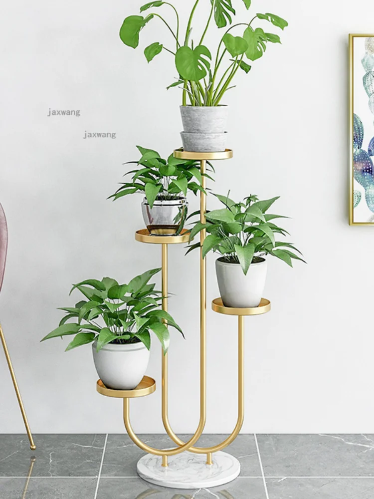 

Multi-layer Corner Storage Plant Shelf Living Room Balcony Floor Style Flower Stands Nordic Bedroom Hotel Lobby Flower Pot CD