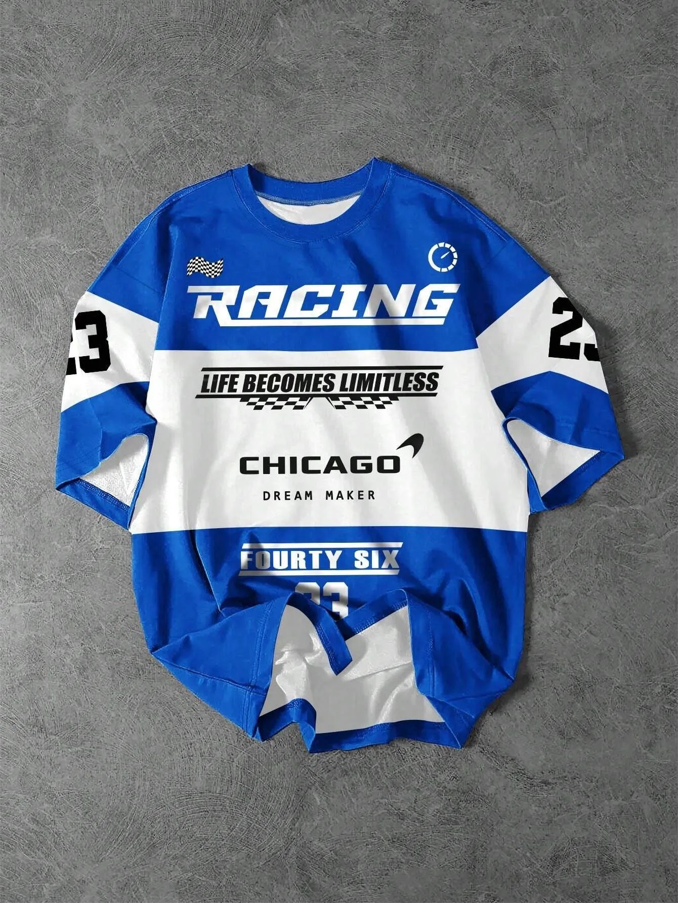 T Shirts Summer Men's Motorcycle Thin T-shirt Loose Oversized Breathable Sweat Absorbing Top Round Neck Men's And Women's Sportswear