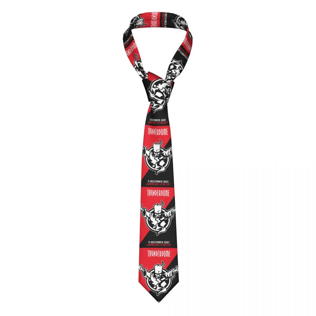 

Classic Thunderdome Hardcore Gabber Necktie for Men Customized Silk Music Festival Party Tie