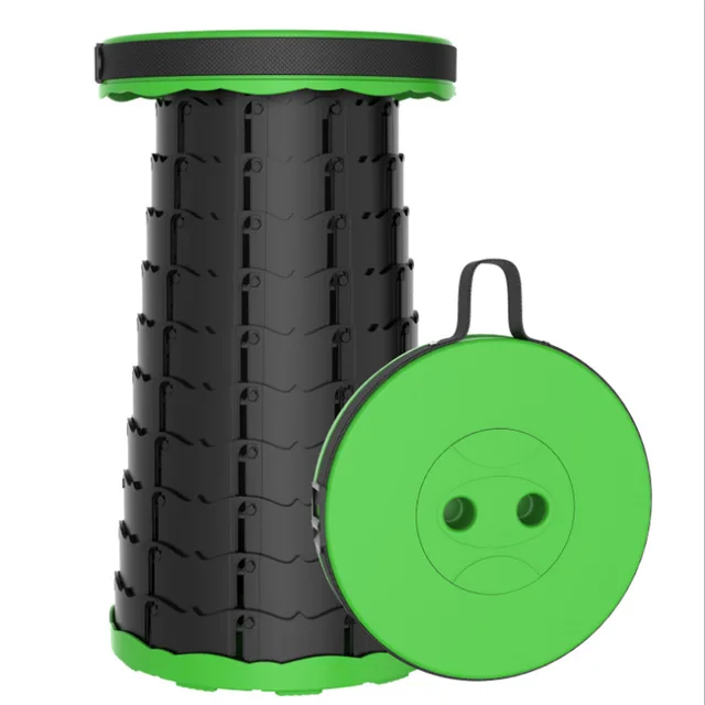 Telescopic Stool Retractable Stool Folding Chiar Fishing Chair Portable Camping Hiking Stool Outdoor Furniture Mini Chair SH-Grass Green