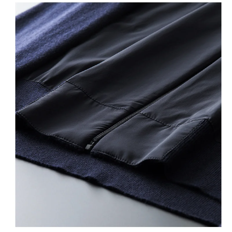 JSBD  Light luxury designer cut high-end thread stitching fall men's fashion versatile thin hooded jacket