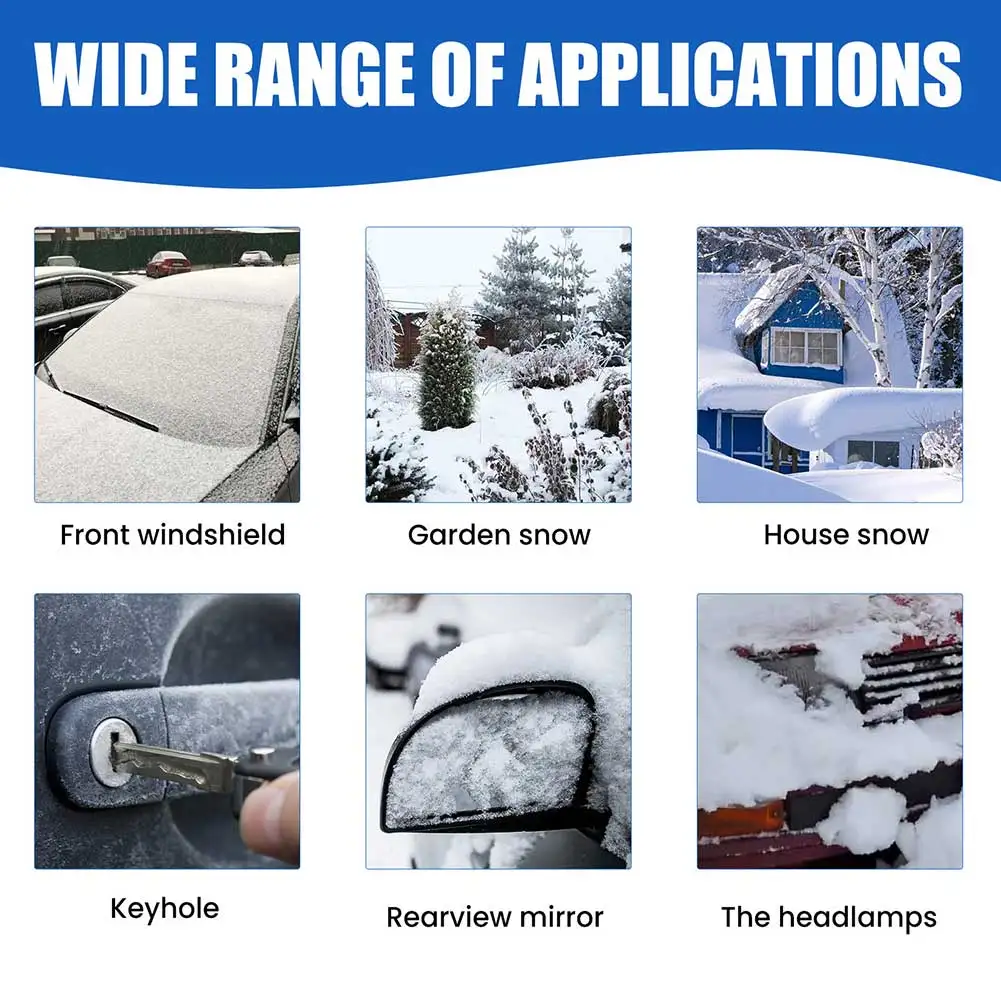 Deicer Spray Multifunctional Safe Ice Melting Agents Spray For Fridges/Freezer Inside