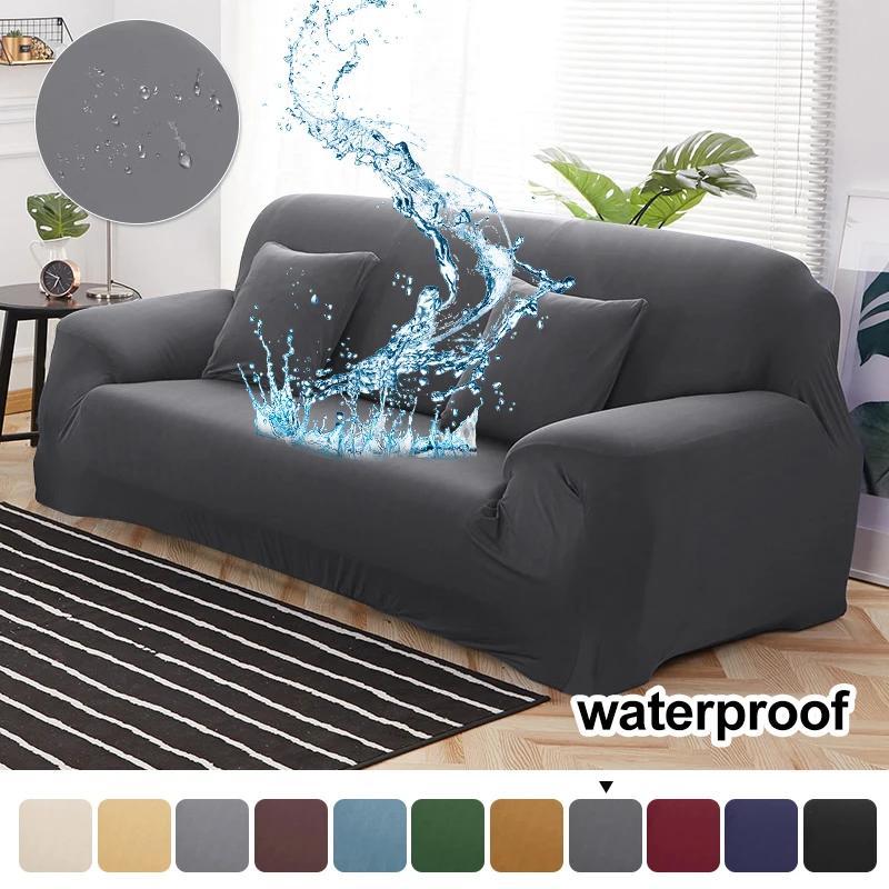 

Waterproof Sofa Cover 1/2/3/4 Seater Couch Cover High Stretch Sofa Slipcover Furniture Protector Cover For Living Room All Cover