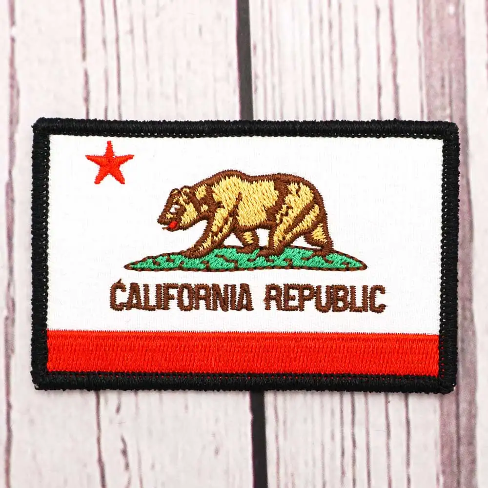 Parche Bordado De La República De California, Insignia Militar Cosida Con Gancho Y Bucle - AliExprs
