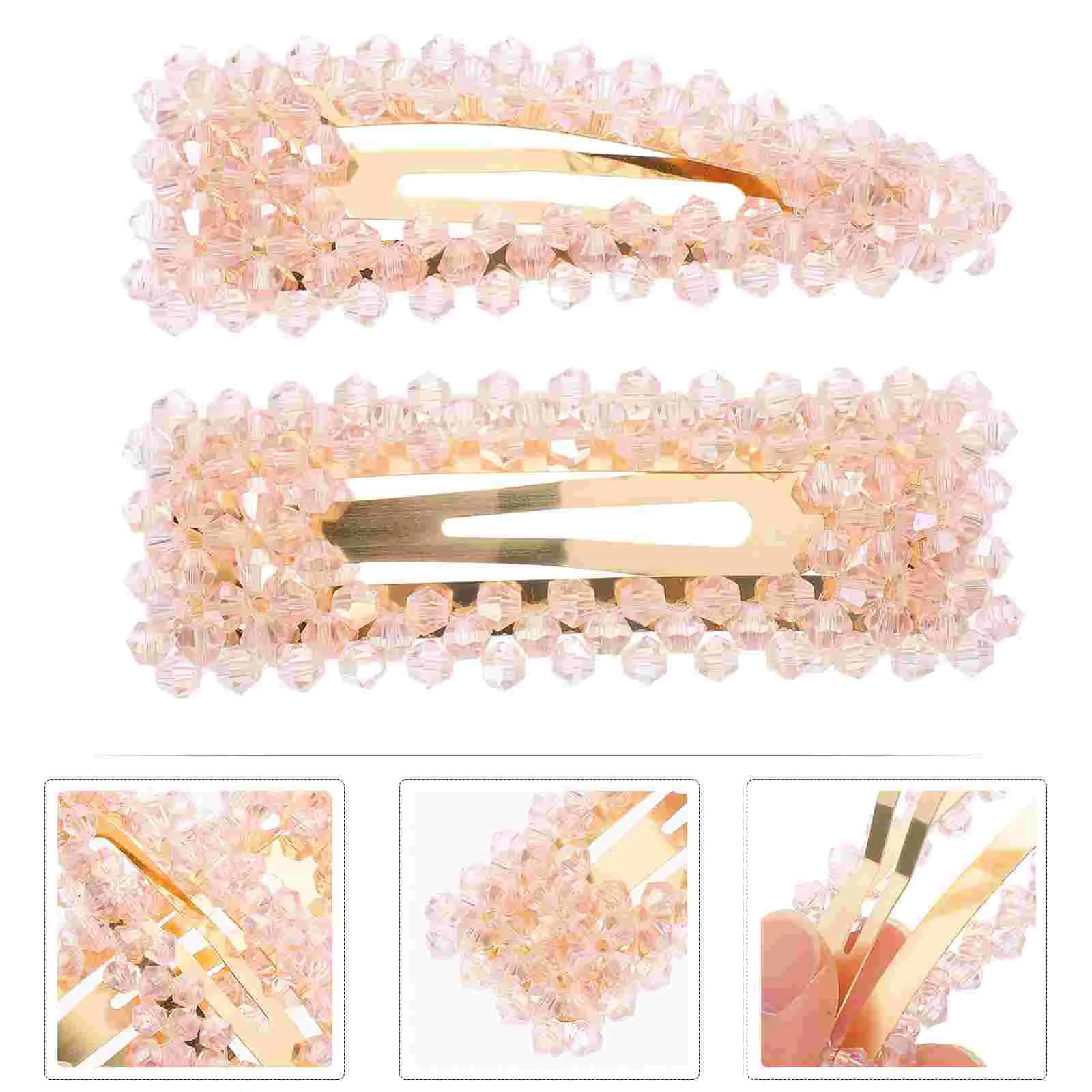 

Women's Crystal Hair Clip Kawaii Clips Accessories for Girls Pin Womens Short Barrettes