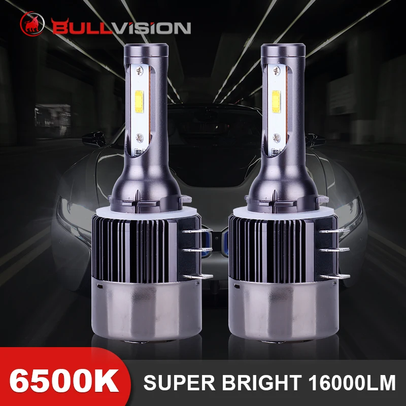 Bullvision Led Headlight Bulbs H15 6000K 2pcs Super Bright Headlights