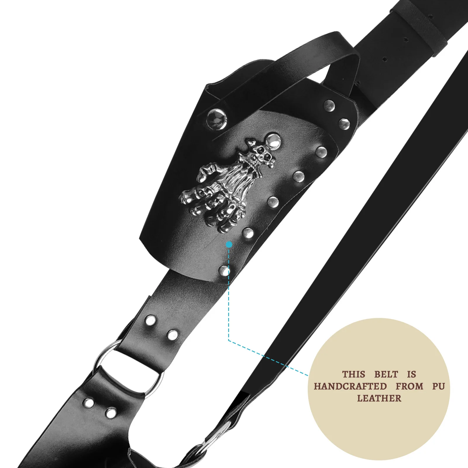 Medieval Sword Belt Hanger Sword Holder PU Leather Sheath Scabbard For Men Women Anime Cosplay Costume Viking Knight Waist Strap