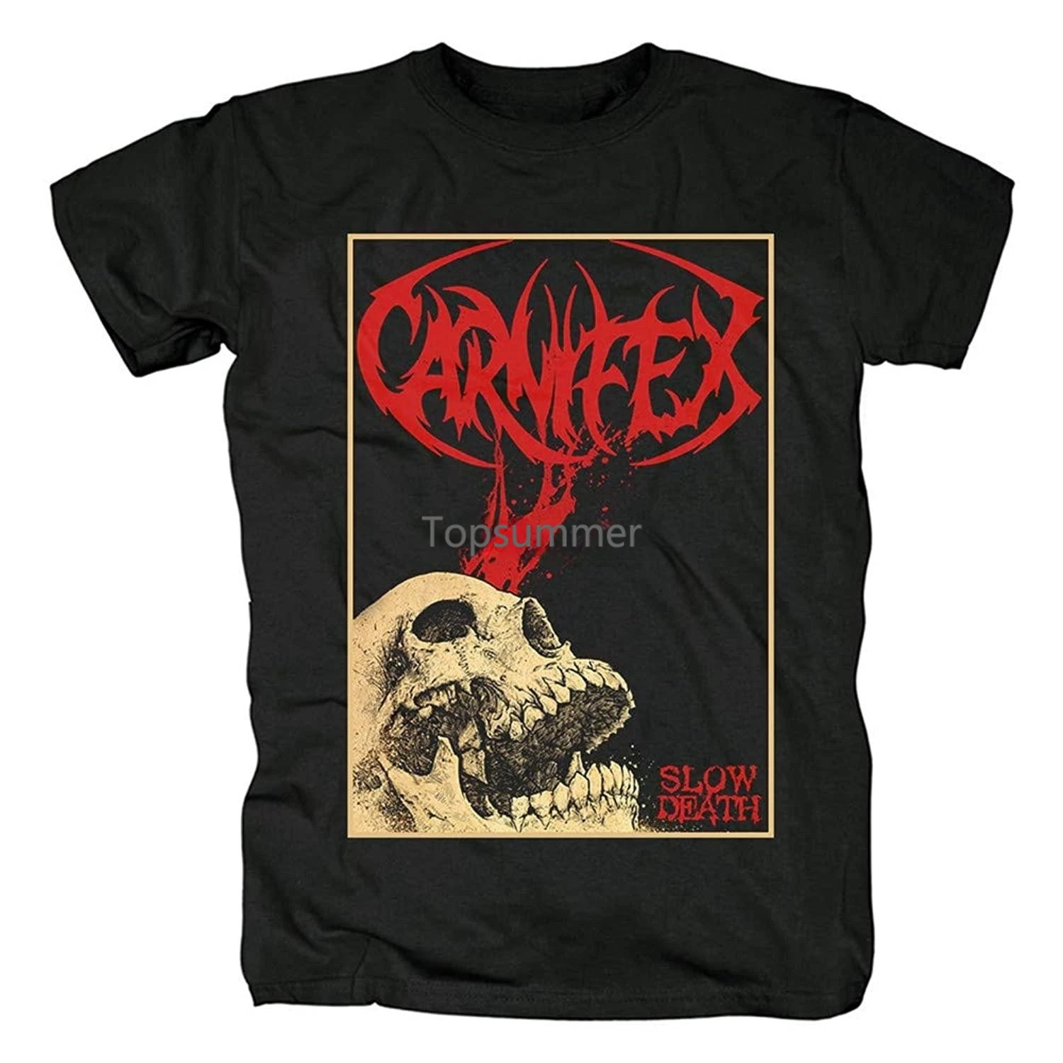 

Men'S Tshirt Short Sleeve Shirt Carnifex Rock Tee Women Hiphop Shirts(4)