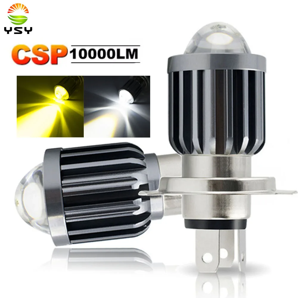 YSY 1x CSP 10000Lm H4 светодиодный Moto H6 BA20D P15D светодиодсветодиодный мотоциклетные лампы