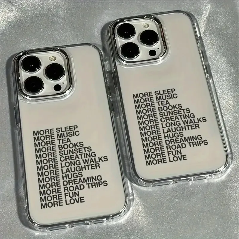 Minimalist Personalized English Pattern Soft Phone Case Cover