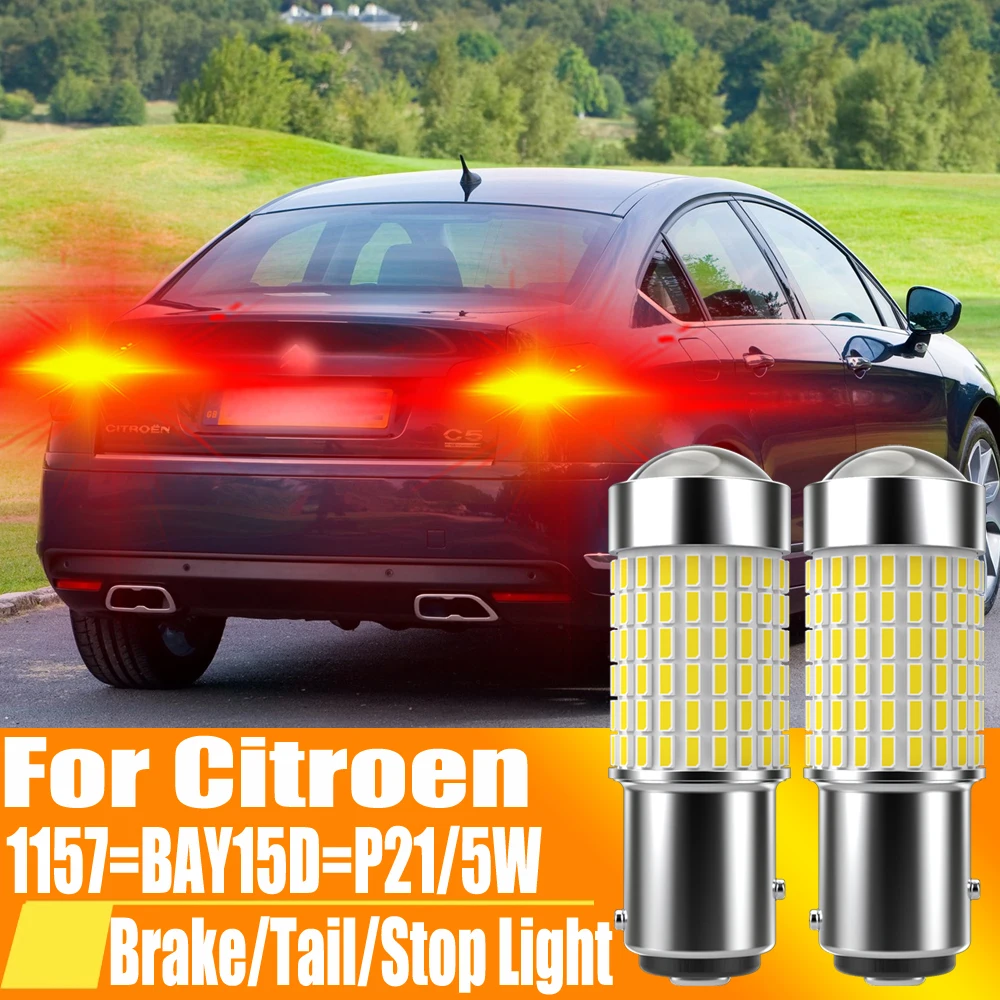 2 Pz 1157 P21/5W Bay15D 7528 Led Luci Freno Stop Lampadina Diodo Fanale Posteriore 12V Per Citroen C5 C3 C1 C2 C6 C4 Grand Picasso Lada Kia