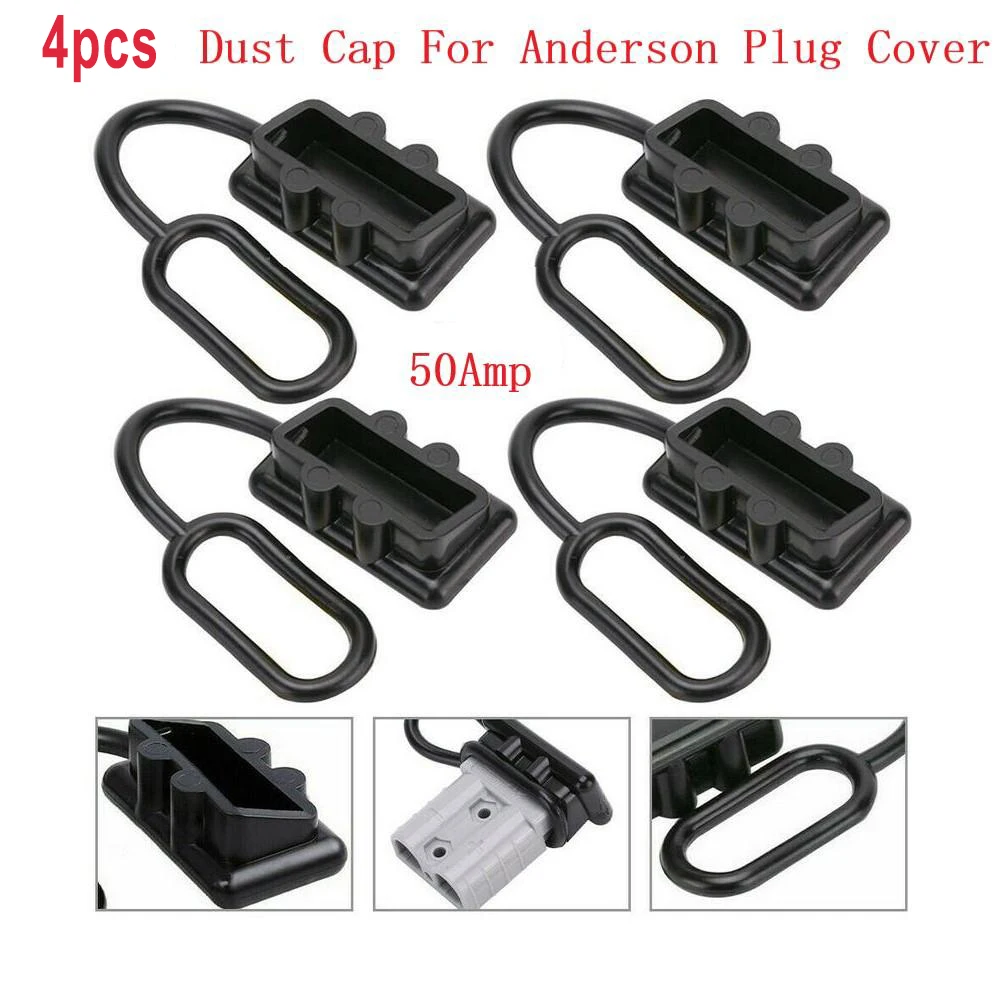 Low Frequency Dust Cover Plug Socket 50A Club Sports Sedans For 50AMP Battery Connector Plastic With Wire Rope