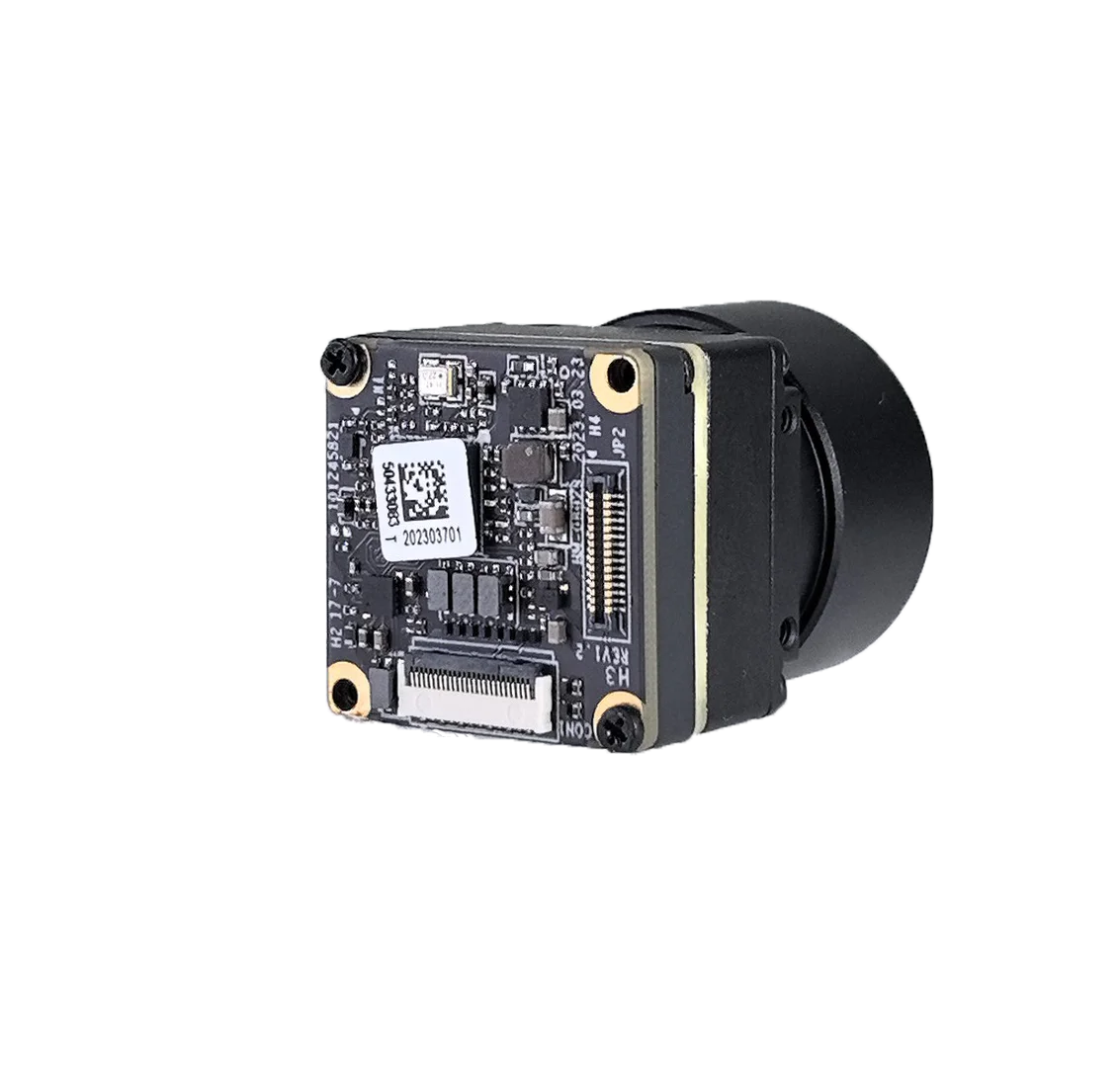 Vue rapprochée du capteur thermique UVC 384x288 pixels monté sur un drone professionnel, prêt pour l'inspection industrielle.
