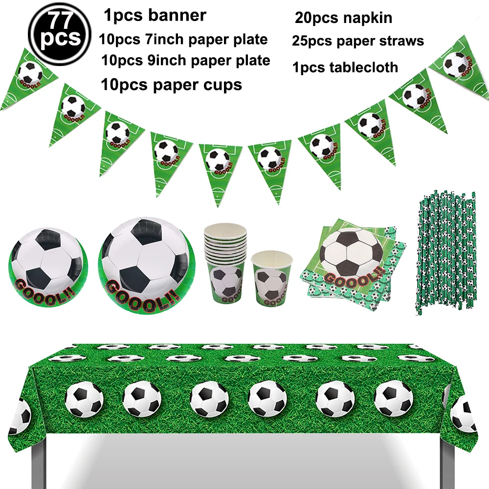 Soccer-Themed Rectangular Tablecloth – Perfect for Birthday Celebrations and Game Day Gatherings