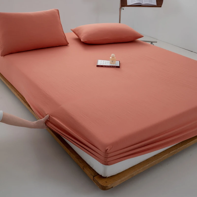 Luxurious Soft Cotton Fitted Bed Sheet with Elastic Band - Premium Mattress Cover