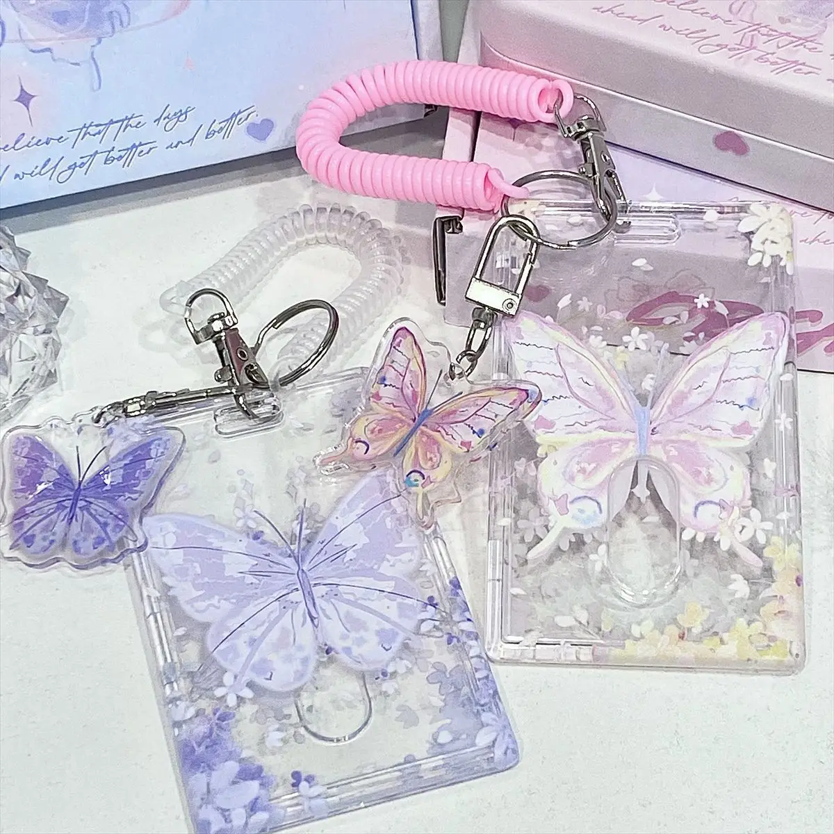 Acrylic Butterfly Badge Holder, Kpop Photocard Holder 3