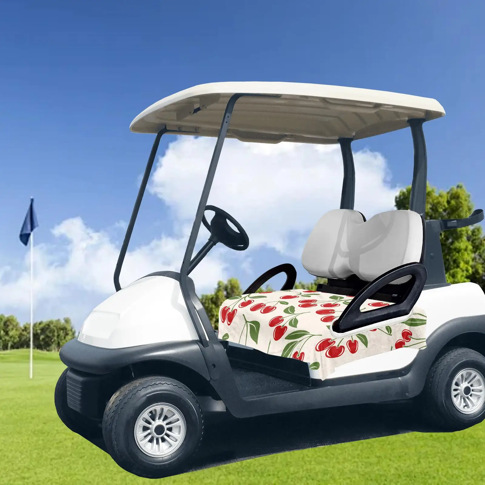 【Deal of the day】 Golf Cart Seat Protection Cover for 2 Persons Easy Installation Washable Microfiber Towel Blanket