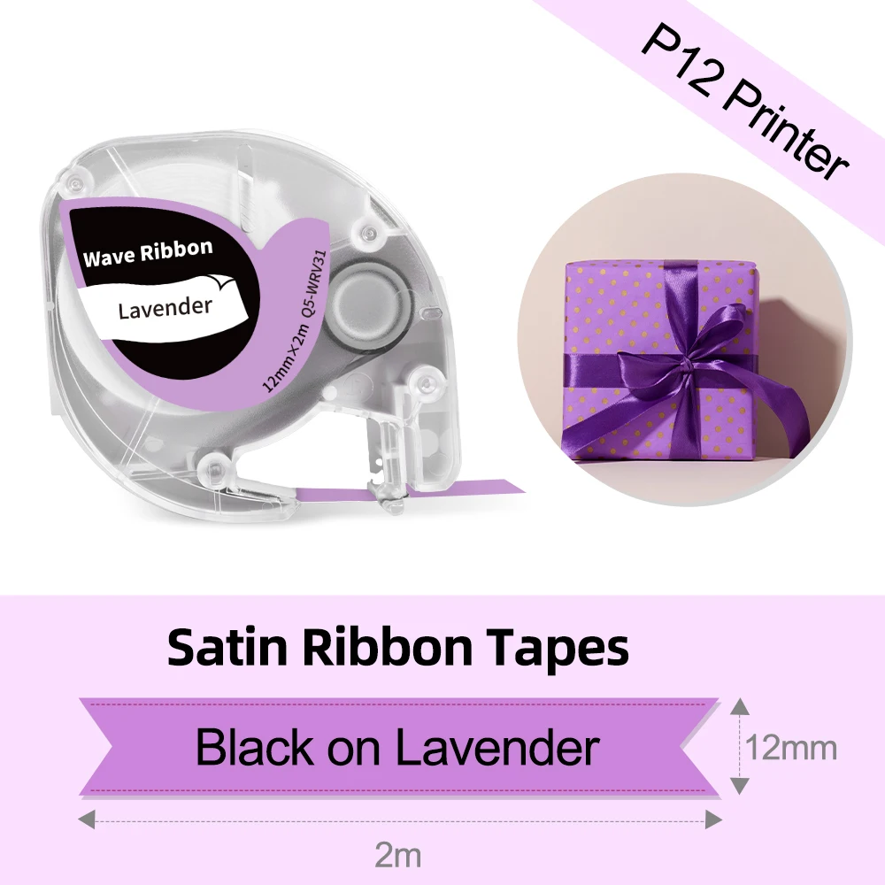 Stain Ribbon Tape Waterproof Label Tape Compatible for Dymo Letratag LT