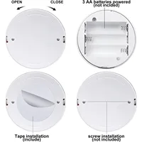 2Pack Remote Wireless LED Spotlights Rotatable Accent Lights Battery Powered Puck Picture Lights Indoor Closet Lights Wall Lamp 2