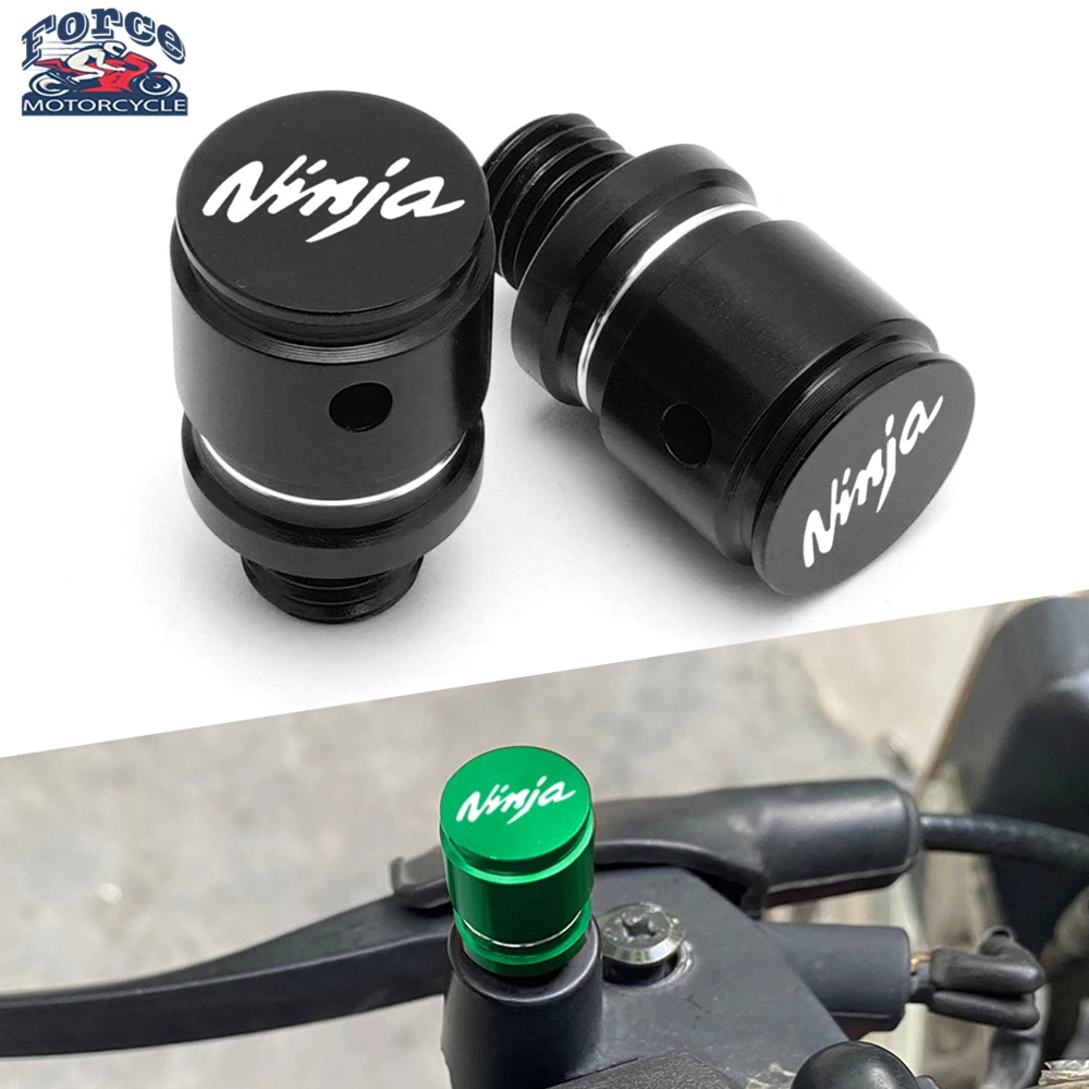 

M10*1.25 Bolts CNC Motorcycle Mirror Hole Plug Screw Accessories For Kawasaki Ninja 400 Ninja400 250 300 650 1000 2013-2022