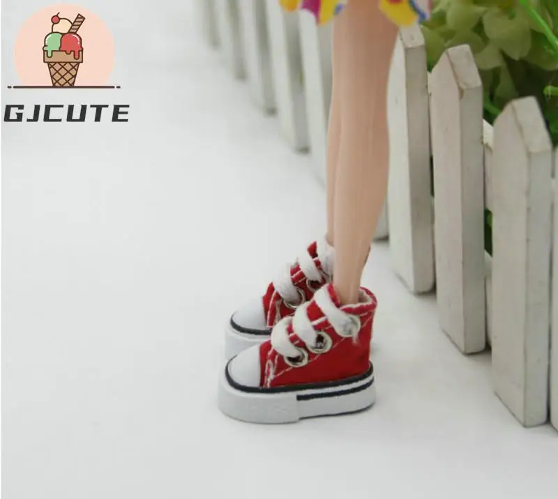 Doll Accessories Doll Shoes 2pcs=1pair 3.5cm Cute Mini Doll Shoes Denim Canvas Shoes