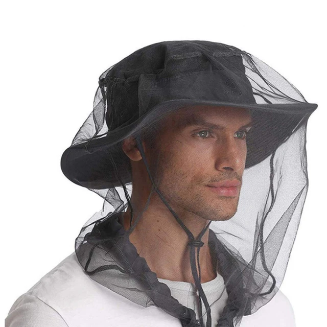 7 Colors Mosquito Head Net Hat with Hidden Net Mesh, Outdoor Fishing Hat  Repellent Protection From Insect Bee Mosquito for Outdoor Lover Men or Women