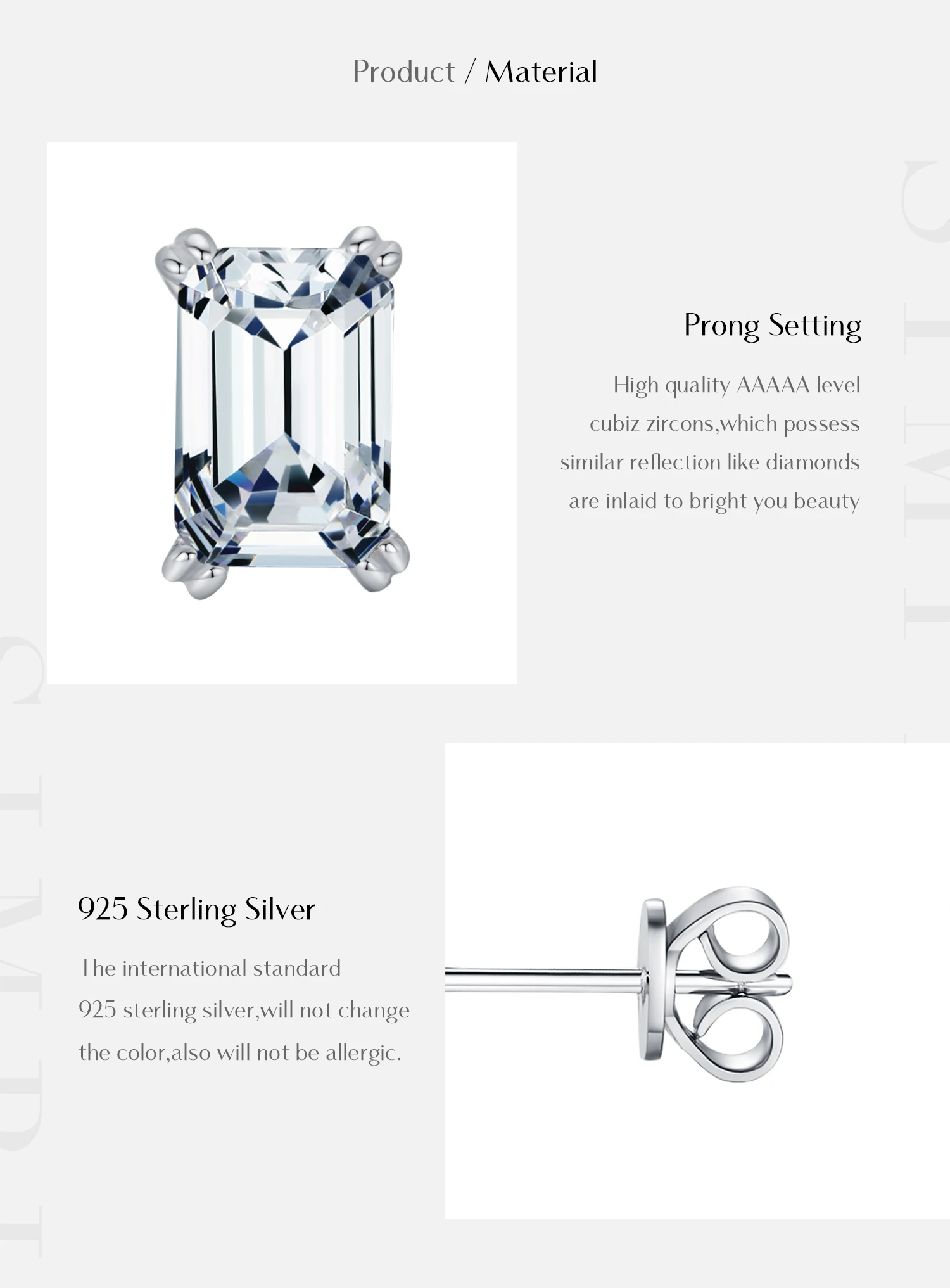 MODIAN 925 Sterling Silver Shinning Clear Cubic Zirconia Stud Earrings For Women Simple Daily Office Wedding Engagement Jewelry