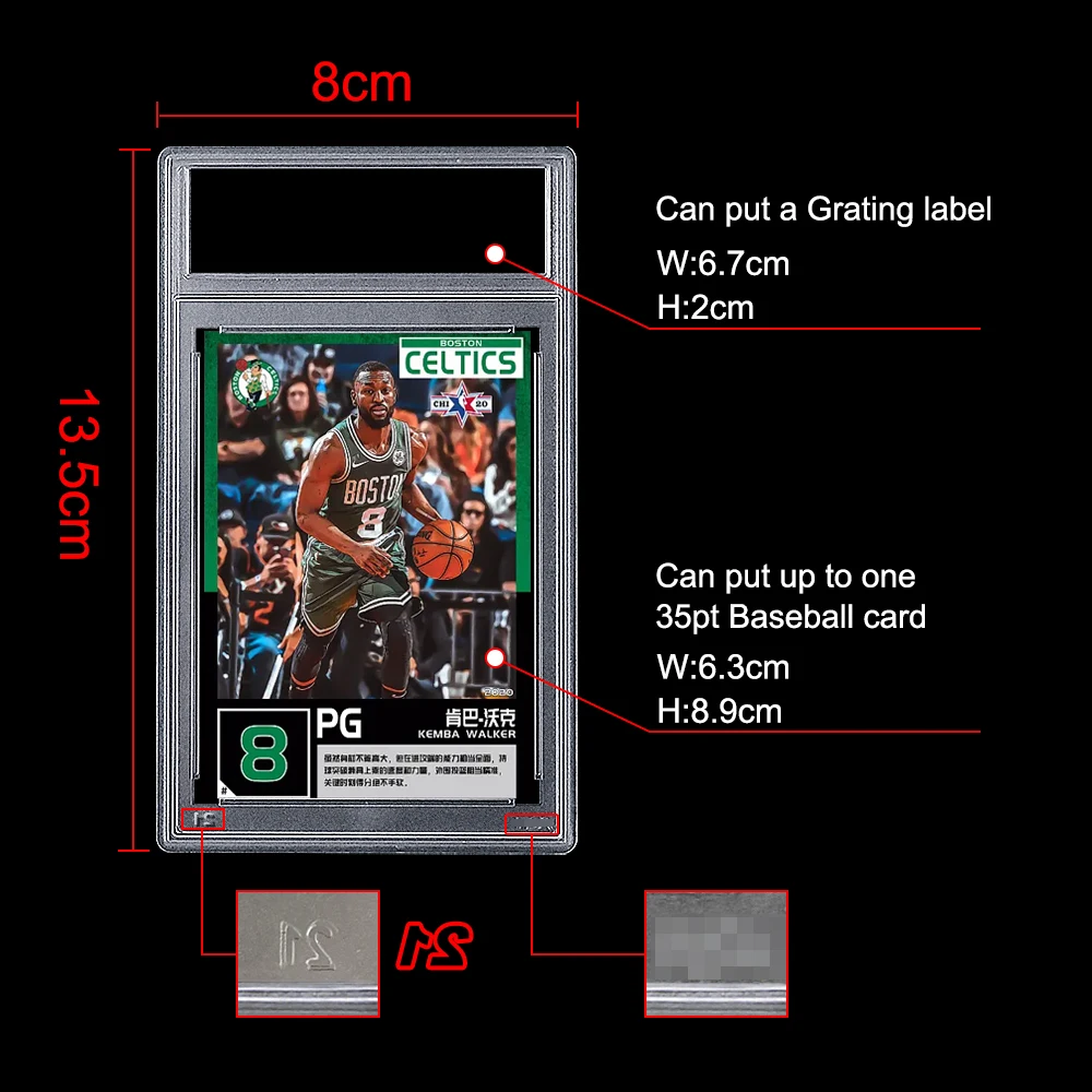 Basketball Slab Graded Sports Cards Holder Case TCG Game Slab Box Professional Grading Collection Cards acrylic display case,tarot card storage bag