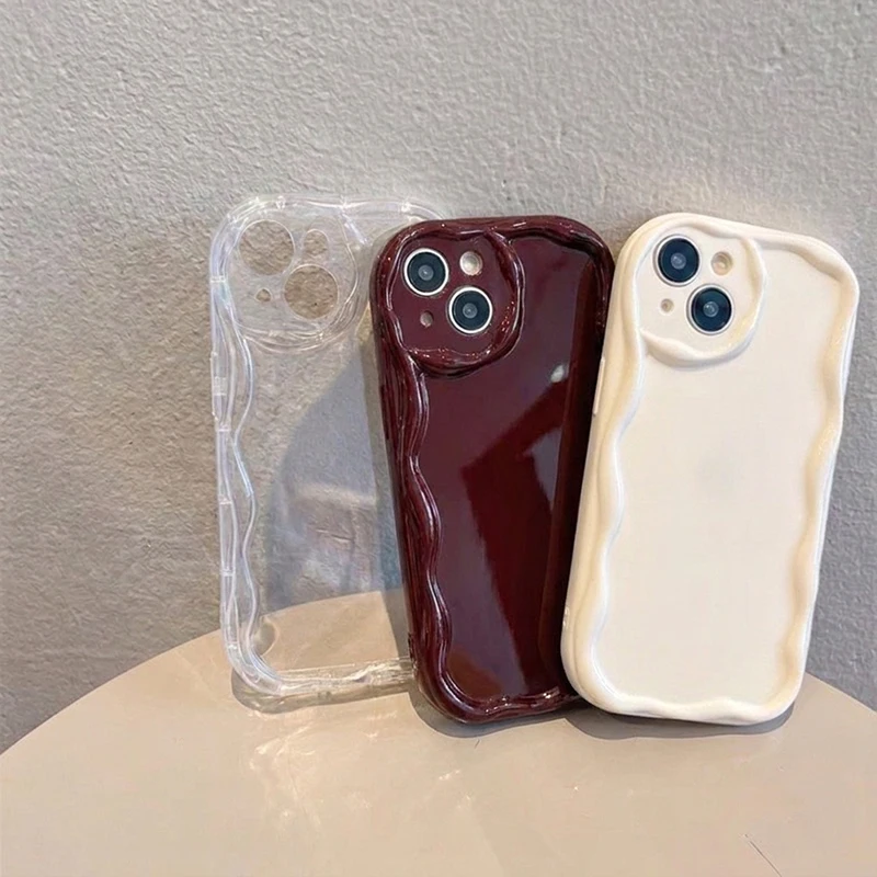 3D Wave Curly Edge Phone Case - Stylish Protective Cover
