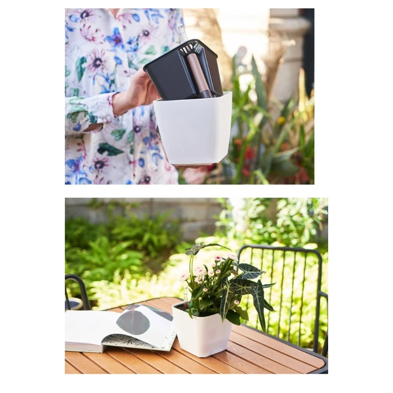 Plant Pots Self Watering Lazy Flower Pots Automatic Planter Automatic Water Absorbing Flowerpot With Water Level Device