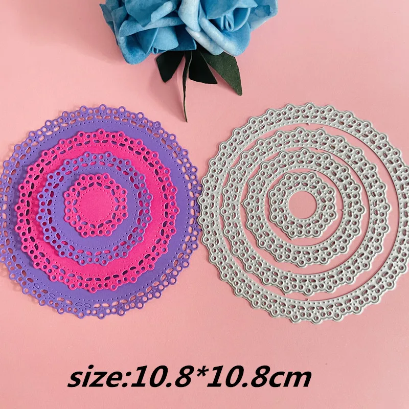 4 pieces set oval circle round basic die Metal Cutting Dies DIY