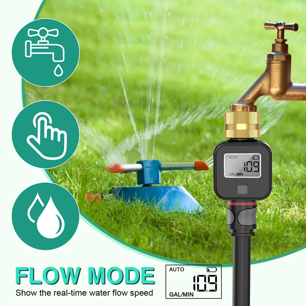 Digital Water Flow Meter High Accuracy Waterproof Measure Water Consumption and