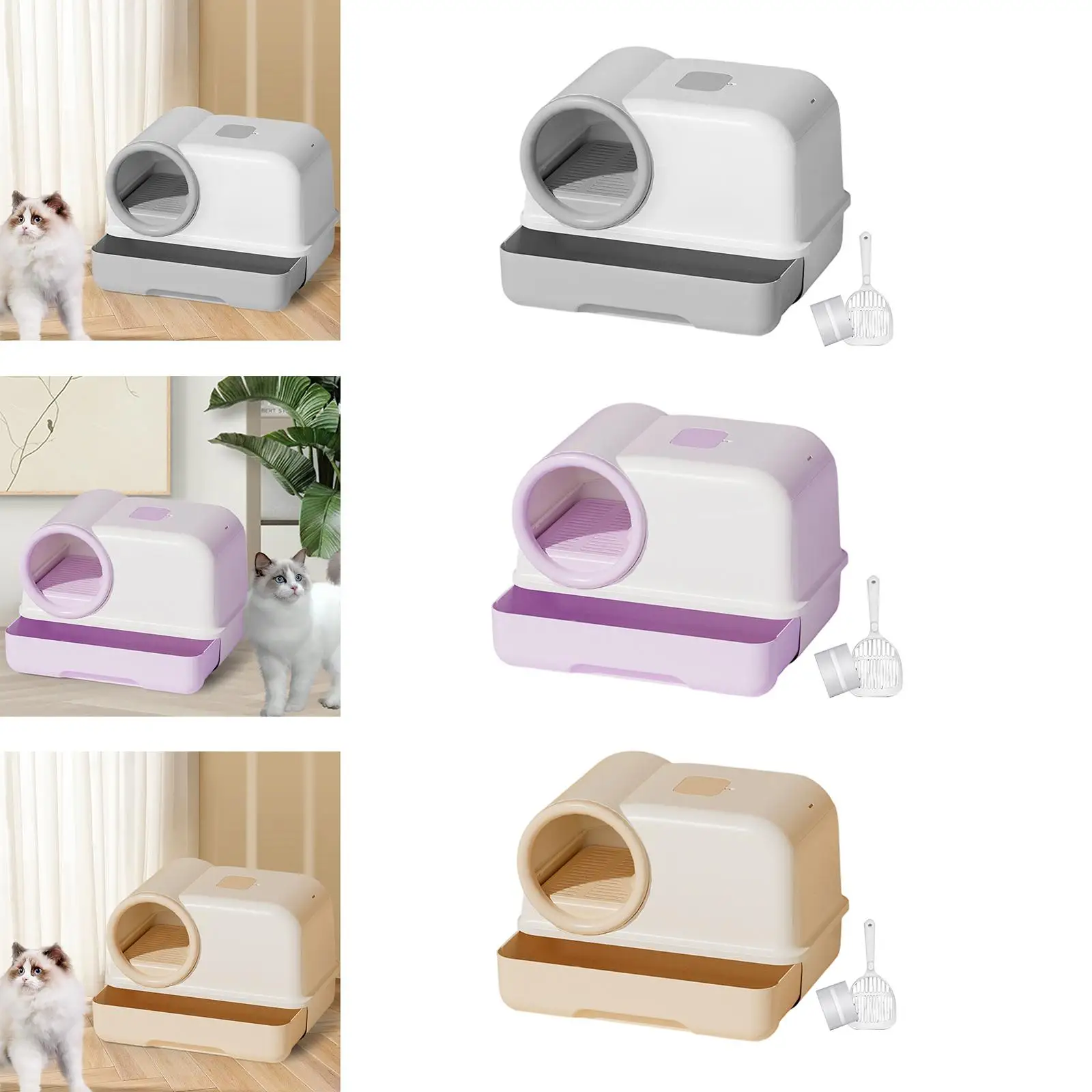 Fully Enclosed Cat Litter Box Large Cat Potty Corridor Sandbox Kitty Litter Box Kitten Potty for All Kinds of Cat Litter Fully Enclosed Cat Litter Box Large Cat Potty Corridor Sandbox Kitty Litter Box Kitten Potty for All Kinds of Cat Litter