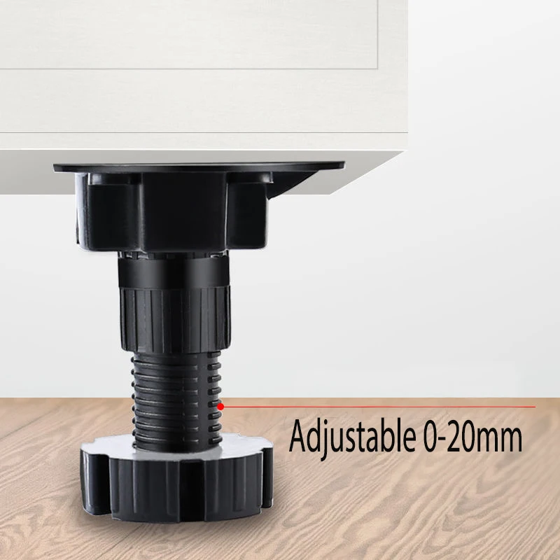 

8 Pieces Furniture Legs Height Adjustable Cabinet Feet Floor Leveling Leg 80/120/150mm for Cupboard DIY Kitchen Heighten Foot