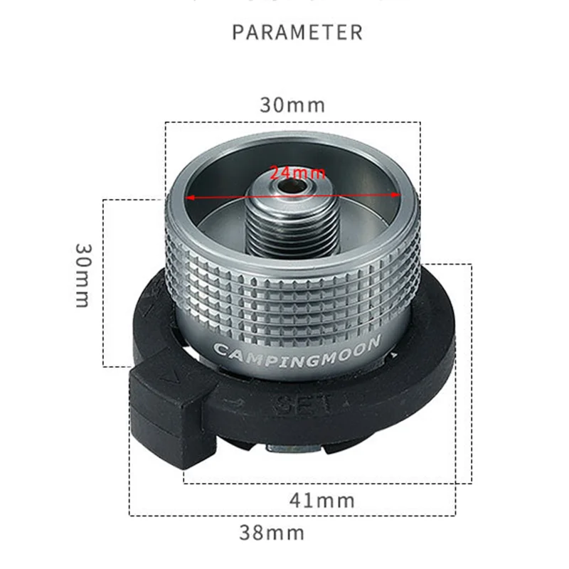 Camping Flat Gas Stove Long Gas Fuel Adapter IPB Adapter Outdoor Camping Equipment CAMPINGMOON Z11 BKZ11