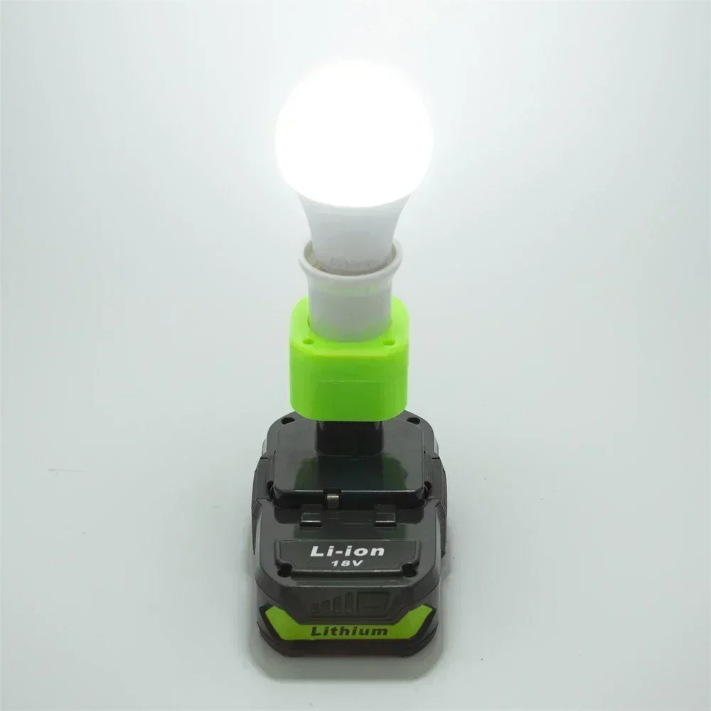 Cordless Portable E27 Bulb Lamp LED Light portable flashlight portable work lights portable work light For Ryobi 18V Li-ion Battery Indoor And Outdoor Emergency Work Light（NO Battery ）