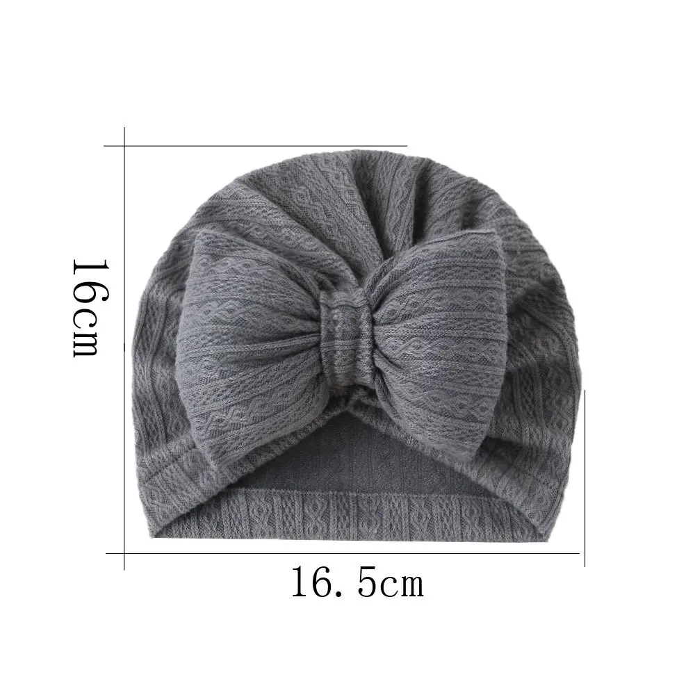 Lovely Bowknot Knitted Baby Hat Cute Solid Color Baby Girls Boys Hat Turban Soft Newborn Infant Cap Knitting Beanies Head Wraps 6