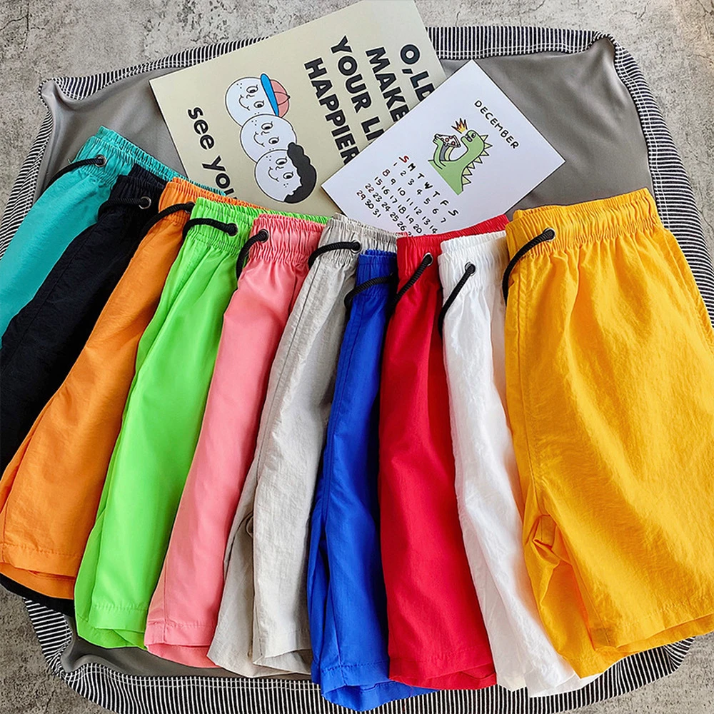 smart casual shorts Shorts for Men Casual Cuffed Shorts Cotton Men Pure Color Short Homme 2022 Summer Fashion Bottoms Elastic Waist Breath Cool maamgic sweat shorts