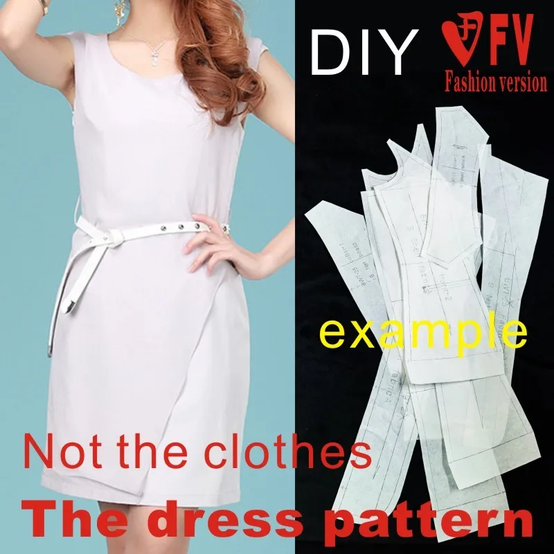 Clothing DIY The dress Dresses Sewing Pattern cutting drawing Women's Dress Sewing Template BLQ-51